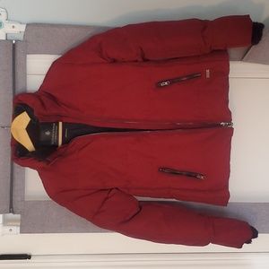 Maison Scotch - Size 2 - deep maroon/burgundy and black jacket